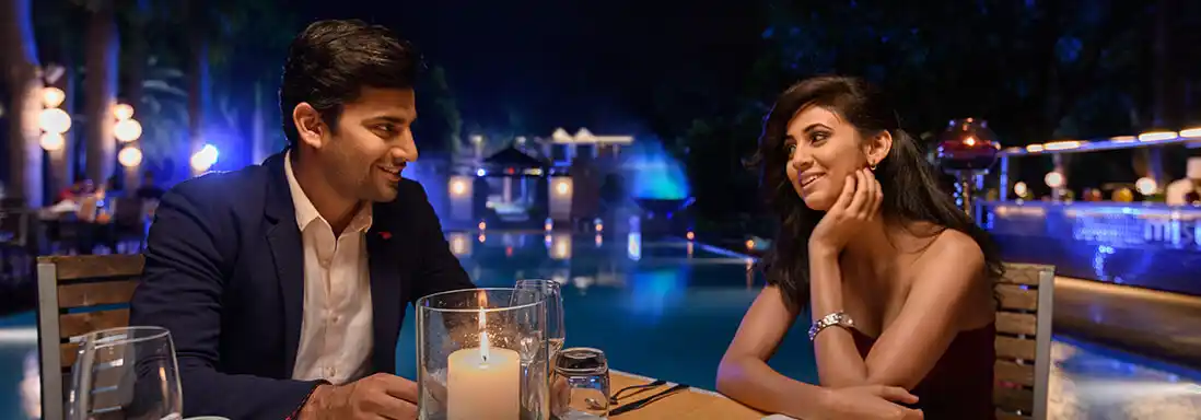 Cozy dining space in a luxury resort