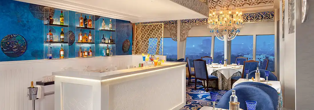 Cozy dining space in a luxury resort