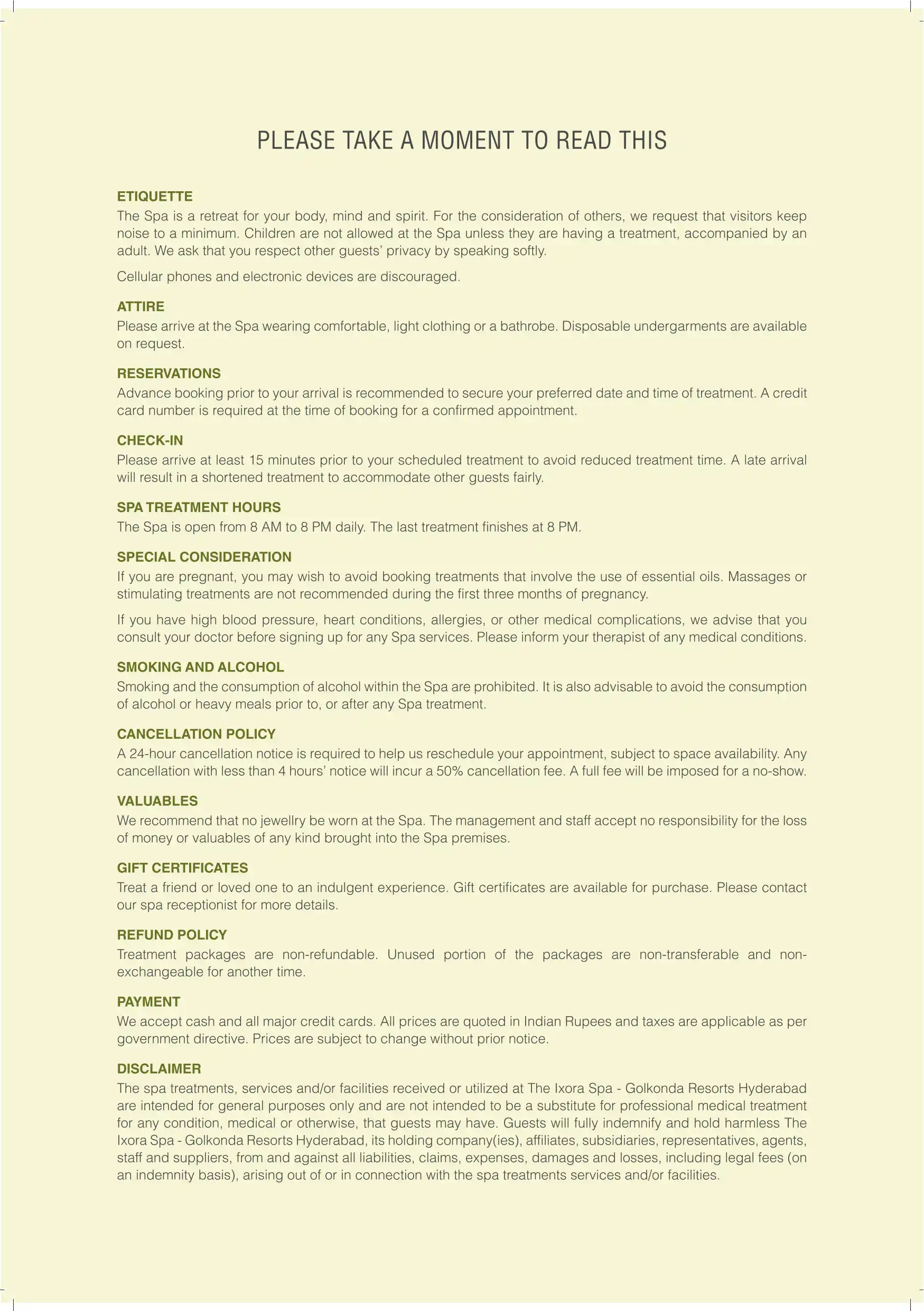 golkonda-resorts-spa-menu