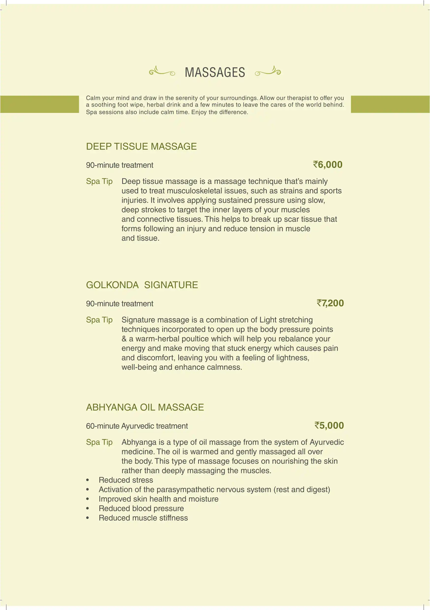 golkonda-resorts-spa-menu