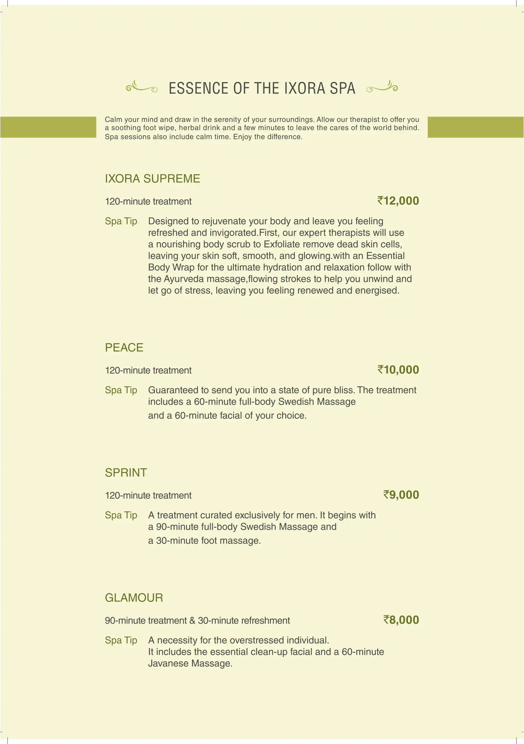 golkonda-resorts-spa-menu