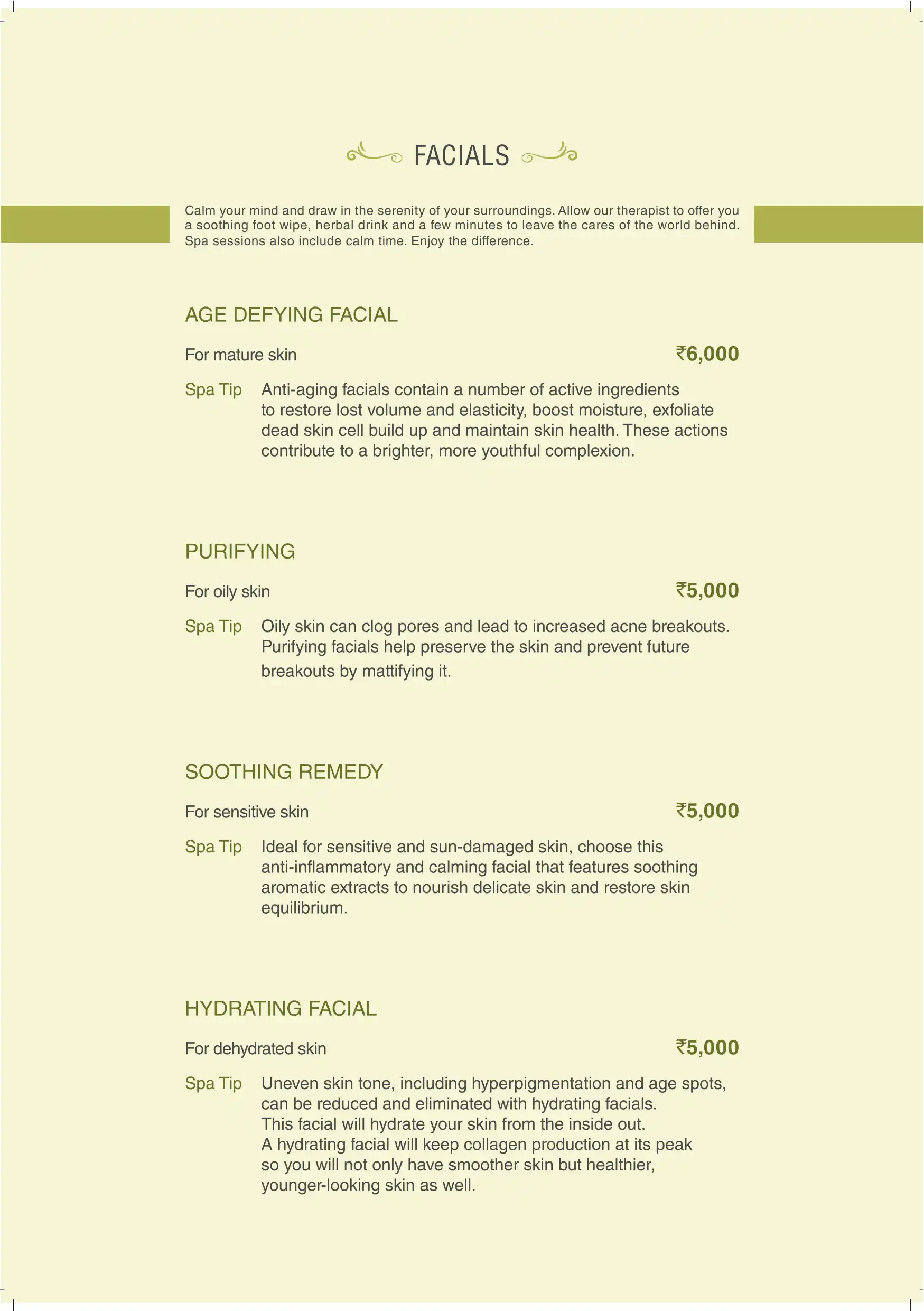 golkonda-resorts-spa-menu